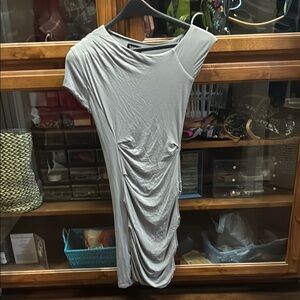 Bebe Silver/ gray  Asymmetrical Sheath Dress for Cocktail